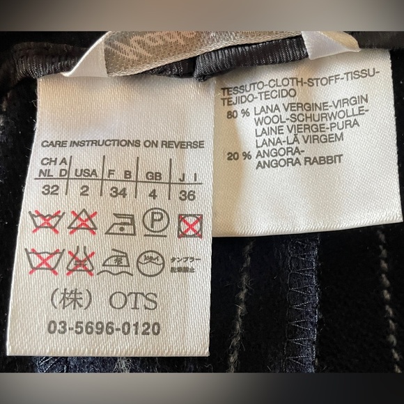 Max Mara Blue Wool Pinstripe Pants Size 2 - Picture 6 of 13